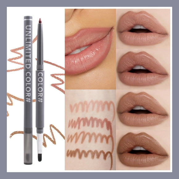 FcBaudy 8 Colors Matte Nude Lip Liner Set,-Ended Lip Liner Lipstick Long Lasting Smooth Lip Crayon Nourishing Lipstick Lip Liner Pencil With Sponge Brush lip liner