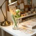 thumbnail image 5 of School_Supplies Under $1 dollars!Ballpoint Pens, 1ML Fake Flower Pen Bouquet Artificial Gel Ink Pen Black Fine Point Ballpoint Cute Stationery for WomenJournaling Office Desk Decoration, Green, 5 of 9