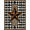 Brown Black White, Pattern 4, variant on ODIKA Plaid Cornerstone Motif Panel Farmhouse Border Vintage Door Retro Refined for Entryway, Kitchen, Laundry Room, Stain Resistant Thin Throw