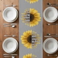 thumbnail image 6 of Yellow Sunflowers Table Runner - 48 Inch Long, Kitchen Dining Table Runner Dresser Scarves, Floral You Are My Sunshine Grey Quotes Farmhouse Decor for Coffee Tables Wedding Party Banquet, 6 of 8