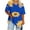 Blue, variant on Summer Plus Size Tops For Women Causal Sunflower Loose Short Sleeve V-Neck Pullover Blouse T-Shirt Oversized Women Shirts Under $8 Pink XXXXL