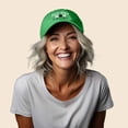 thumbnail image 4 of Dalix Hockey Mom Embroidered Womens Cotton Dad Hat Baseball Cap Adjustable in Kelly Green, 4 of 5
