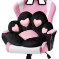 thumbnail image 1 of ZHAOCHENG Cojín de pata de gato, cojines para silla kawaii, 27,5 x 23,6 pulgadas, decoración para habitación de sillas de juego, color negro, 1 of 5