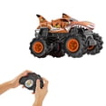 thumbnail image 2 of Hot Wheels RC Monster Trucks HW Tiger Shark RC in 1:24 Scale, Remote-Control Toy Truck, 2 of 6
