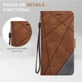thumbnail image 3 of Wallet Case For iPhone 11 Pro,Magnetic Clasp RFID Blocking Credit Card Holder with Lanyard,Premium PU Leather Folio Flip Kickstand Shockproof Retro Case For iPhone 11 Pro,Brown, 3 of 11