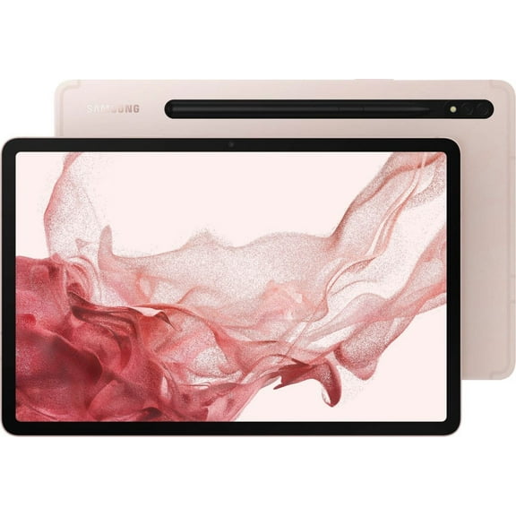Restored Samsung SM-X800NIDAXAR Galaxy Tab S8  128GB Storage S Pen Included Android Tablet, Pink Gold (Refurbished)