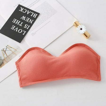 

Clearance Sale Seamless Tube Tops Underwear Women Removable Pads Intimates Strapless Bra Bralette Wire Free Bandeau Dress Tube Top