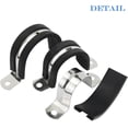thumbnail image 3 of 12 Pcs 65mm Rubber Pipe Strap 304 stainless steel Rubber Cushioned Cable Clamp, 2 hole u-tube strap clamp for Tube, Pipe or Wire Cord Installation, 3 of 5