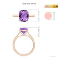 thumbnail image 4 of ANGARA Natural 2.7 Ct. Amethyst with Diamond Solitaire Ring in 14K Rose Gold for Women (Ring Size: 11.5), 4 of 9