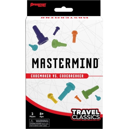 Pressman Travel Classics: Mastermind - The Strategy Game of Codemaker vs. Codebreaker in A Compact Travel Case