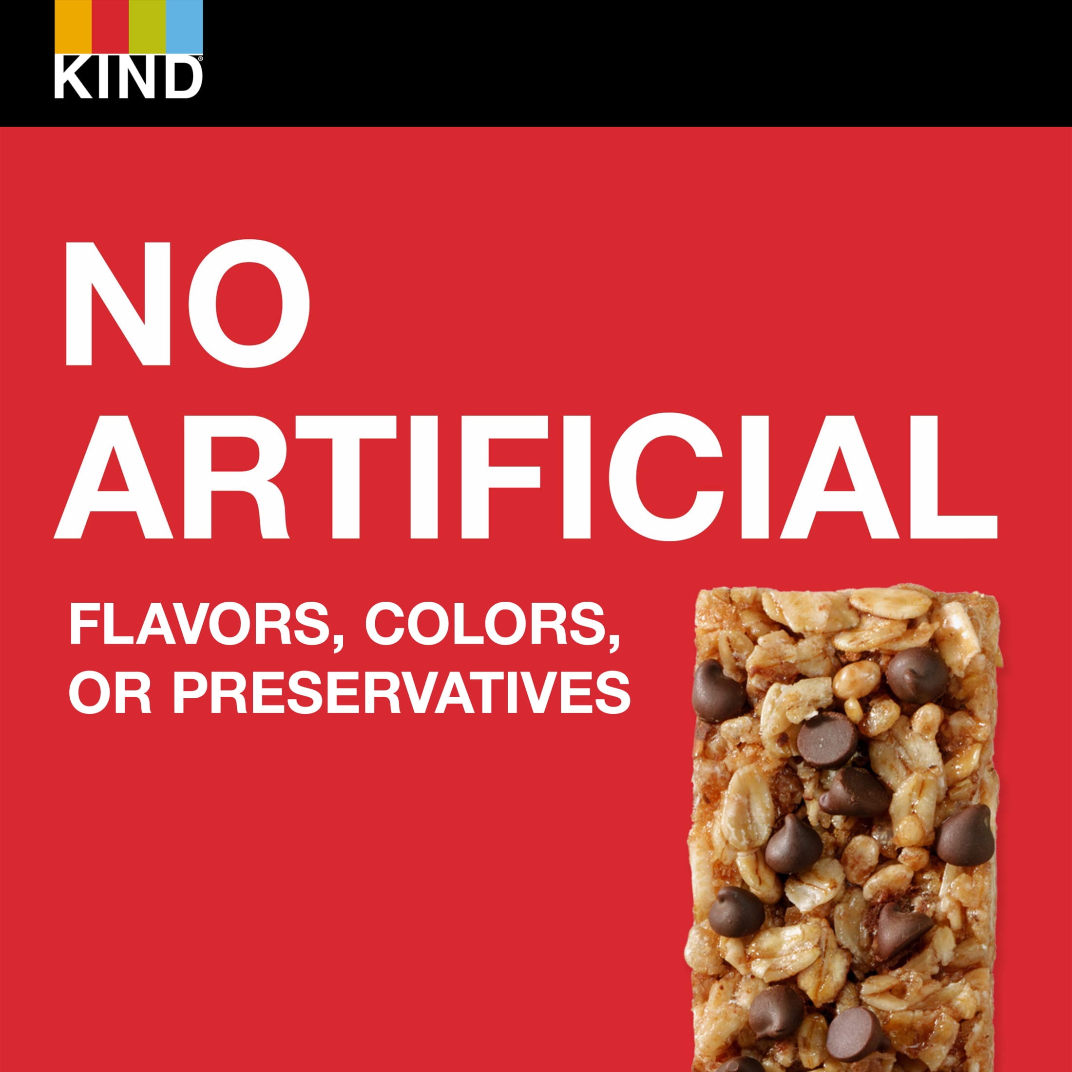 KIND Chewy Granola Bars, Chocolate Chip, Gluten Free, 8.1 oz Box (10 Bars)