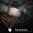 thumbnail image 3 of Guitar Pick Necklace, Guitar Pick Chain, Special Graven Patterns Portable To Use Durable For Guitar Ukulele Bass Practice, 3 of 8