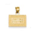 thumbnail image 3 of 14K Yellow Gold American Flag Pendant Necklace with Chain, 3 of 4