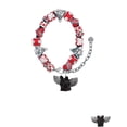 thumbnail image 2 of Black Flying Pig with Wings Red Christmas Bead Bracelet, 2 of 4