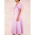 thumbnail image 4 of New Pollen Florets Floral Print Maxi Dress With Puff Sleeves, Square Neck And Tie Front, 4 of 8