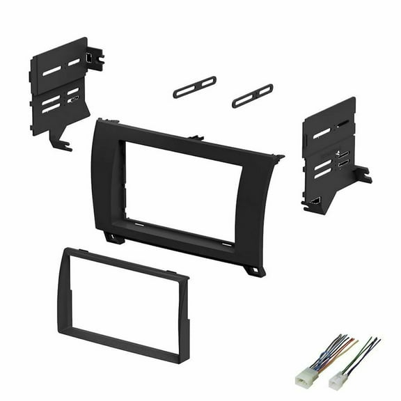 2007 2008 2009 2010 2011 Toyota Tundra Double Din Dash Kit With Harness For Stereo Replacement Install