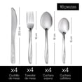 thumbnail image 4 of Juego de cubiertos Moven  Jazmin 16 Piezas Acero Inoxidable,  Cuchara Sopera, Cuchillo, Tenedor, Cuchara Cafetera, 4 of 8