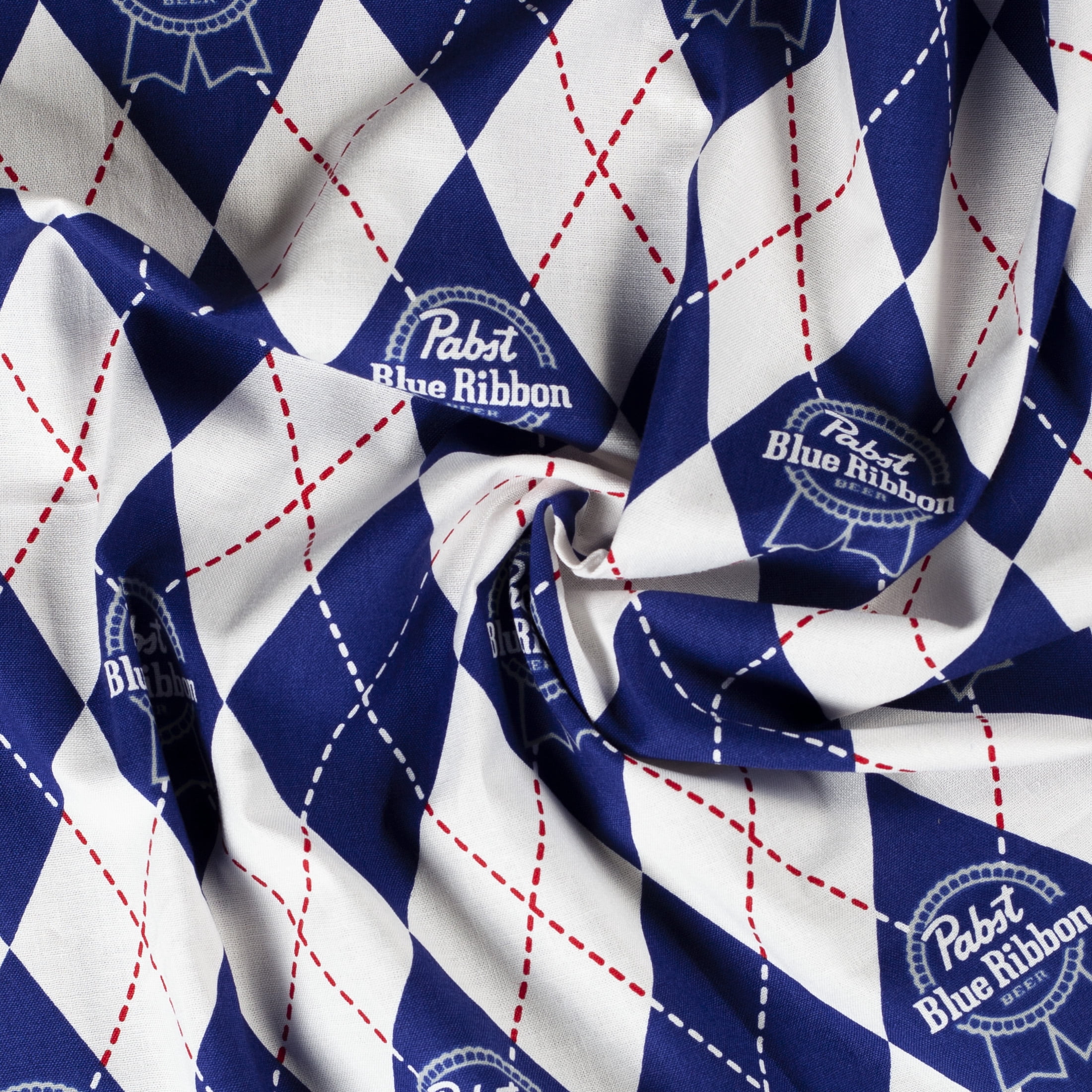 (2 pack) Pabst Blue Ribbon, Fat Quarter Sewing & Craft Fabric by the Quarter