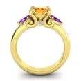 thumbnail image 4 of 2.50 Carat Round Cut Citrine & Amethyst Gemstone Elegant Wedding Ring for Women Solid 18K Yellow Gold Size 5 by Diamond-Capitals, 4 of 8