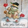 thumbnail image 3 of Robinson, Carol 20x20 Black Modern Framed Museum Art Print Titled - Holly Jolly Snowman, 3 of 5