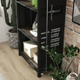 thumbnail image 6 of Carnsile 4-Shelf Metal Open Bookcase, Sand Black, 6 of 8