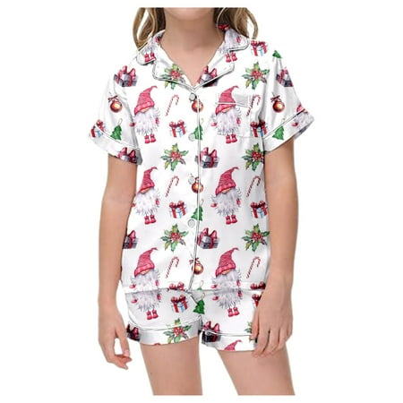 

YuYuBao Toddler Girls Pajamas Sets Childrens Floral Print Shirts And Pants 2 Piece Pyjamas With Pockets Christmas Sets