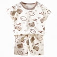 thumbnail image 3 of HCNTES Baby-Boys Girls Shirt and Shorts Set, Top & Bottom Outfit Bundle, 100% Organic Cotton(Brown,2-3 Years), 3 of 3