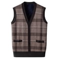 thumbnail image 1 of Fall And Winter New Cardigan Sweater Undershirt Men's Inner Warm Vest Coat, 1 of 4