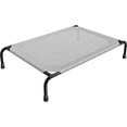 thumbnail image 2 of Raised Dog Bed for Large Dogs, Outdoor Elevated Dog Cot with Washable Breathable Mesh, Waterproof Cooling Pet Bed, 42" x 31", Grey, 2 of 10
