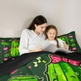 thumbnail image 5 of Castle Fairy Teens Cucumber Pickle Twin Comforter Sets,Love Heart Bedding Set, 5 of 8