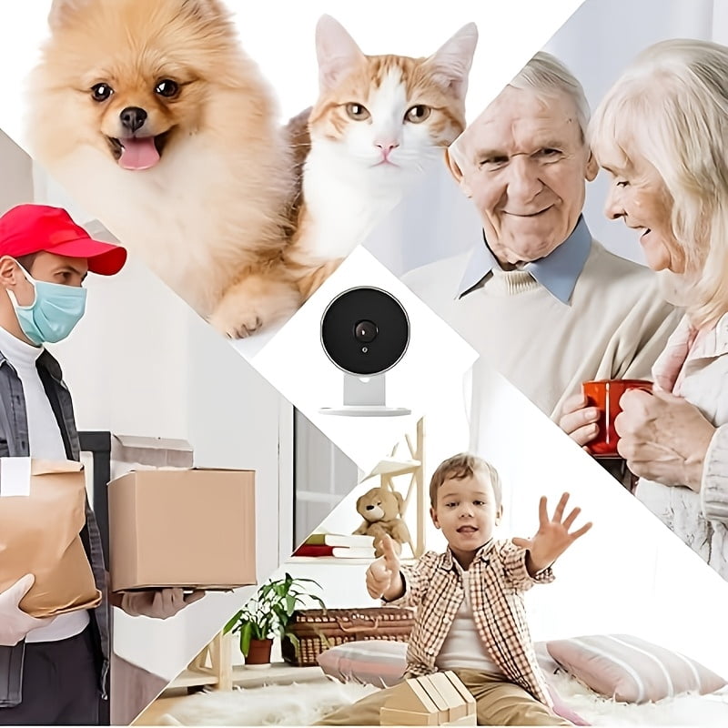 AI Smart Security Camera: 360° Panoramic View, 960P FHD Night Vision, Human Tracking, Two-Way Audio, 24/7 Recording for Home/Pet/Baby/Outdoor