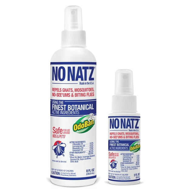 Repelente de insectos No Natz Botanical en aerosol, 240 ml y 60 ml, paquete de 2