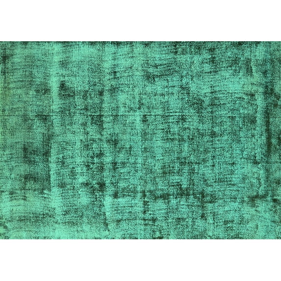 Ahgly Company Indoor Rectangle Oriental Turquoise Blue Industrial Area Rugs, 8' x 10'