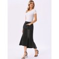 thumbnail image 3 of DARING DIVA Women's Raw Hem Fishtail Midi Skirt with Pockets XS Grey, 3 of 6