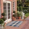 thumbnail image 3 of Safavieh Courtyard Benjamin Plaid Indoor/Outdoor Area Rug, Navy/Beige, 2' x 3'7", 3 of 13