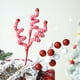 thumbnail image 5 of 1 ramo de bolas rojas y blancas con ramas de lana a rayas, adornos navideños, recortes para el hogar, regalos de Año Nuevo, decoración navideña, 5 of 5