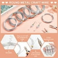 thumbnail image 4 of 20/18/15/12/10/9 Gauge Silver Aluminum Wire Mix Size 147.6ft Round Bendable Craft Wire Anodized Metal Wire Silver Aluminum Wire for Engraving Jewelry Making, 4 of 7