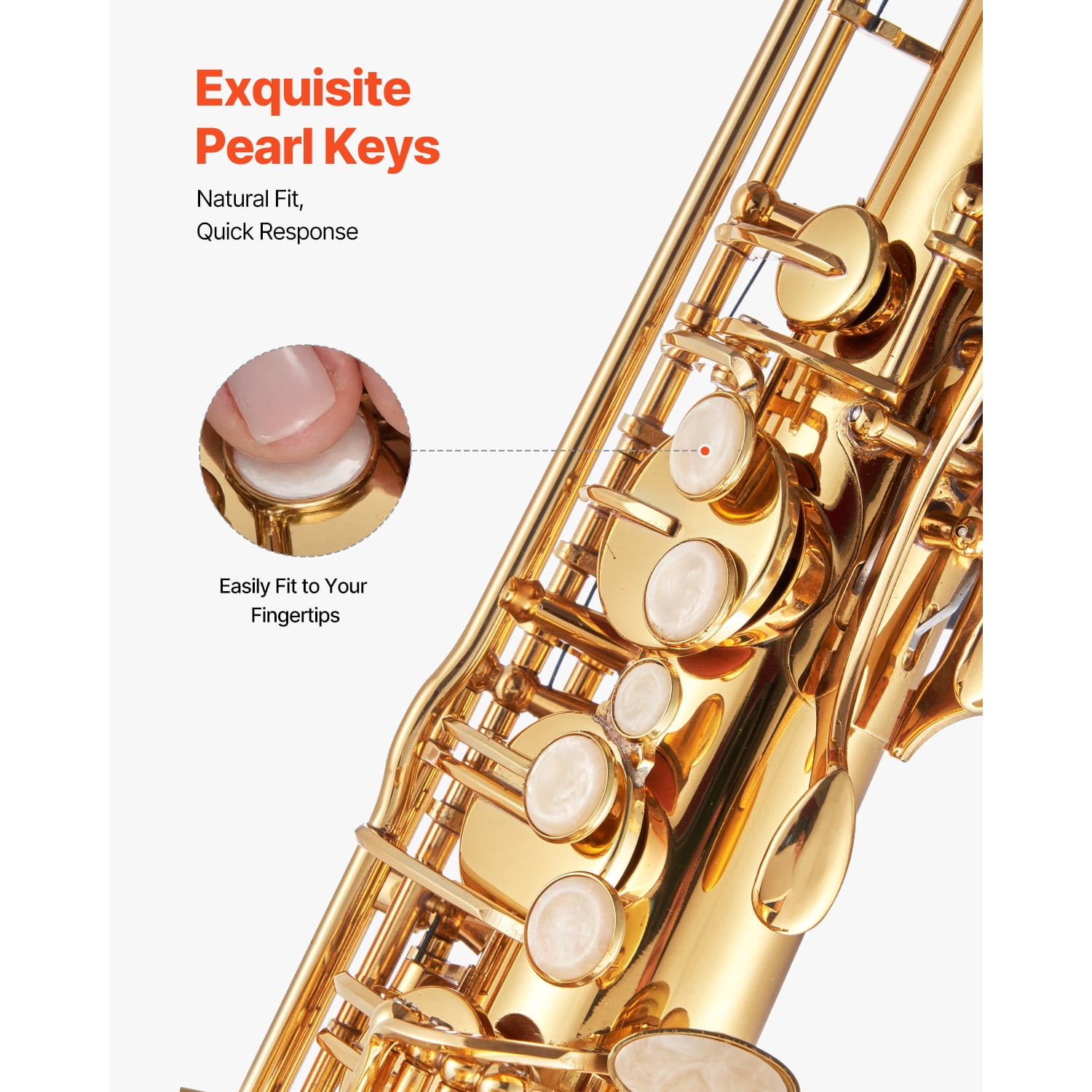 KFFKFF B Flat Tenor Saxophone, Brass Instrument Starter Set with Case, Mouthpiece, Straps, Cleaning Cloth, Gloves, Neck Strap, 23 Keys, Ideal for New Players, Gold