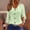 Light Green, variant on Womens Summer 2026 Hollow Out Blouses 3/4 Length Sleeve Business Tops Dressy Casual V Neck Cute T-Shirts v Neck Eyelet Shirts Dressy Casual Holiday Vacation Tunic Blouses