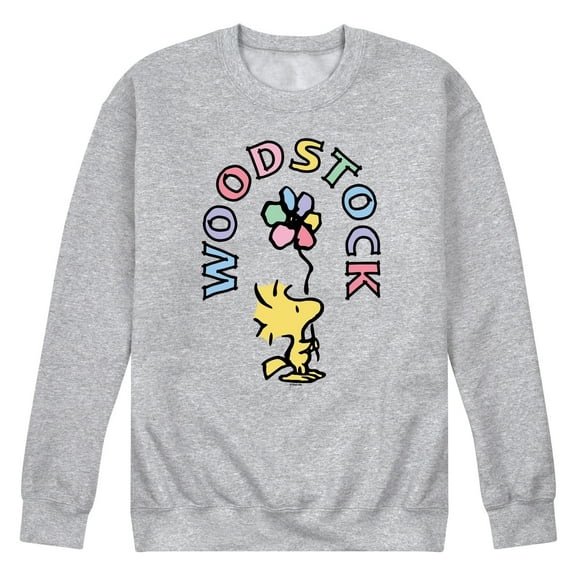 Peanuts - Woodstock Flower - Men's Crew Neck Fleece Pullover