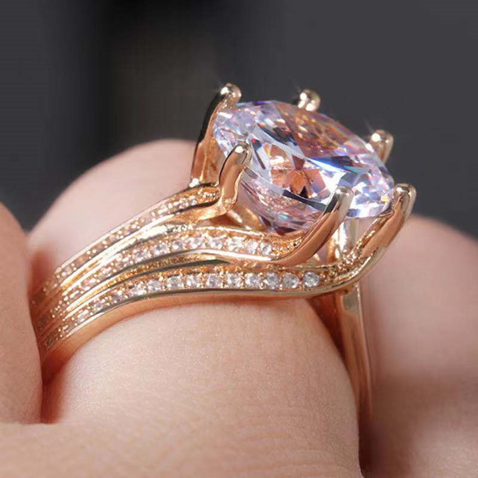 Peora Rose Gold Ring With Greeting Card For Girlfriend Gift For Valentine:  Buy Peora Rose Gold Ring With Greeting Card For Girlfriend Gift For  Valentine Online at Best Price in India |