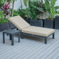 thumbnail image 4 of HomeStock Mediterranean Magic Modern Aluminum Outdoor Chaise Lounge Chair with Side Table & Cushions, 4 of 5