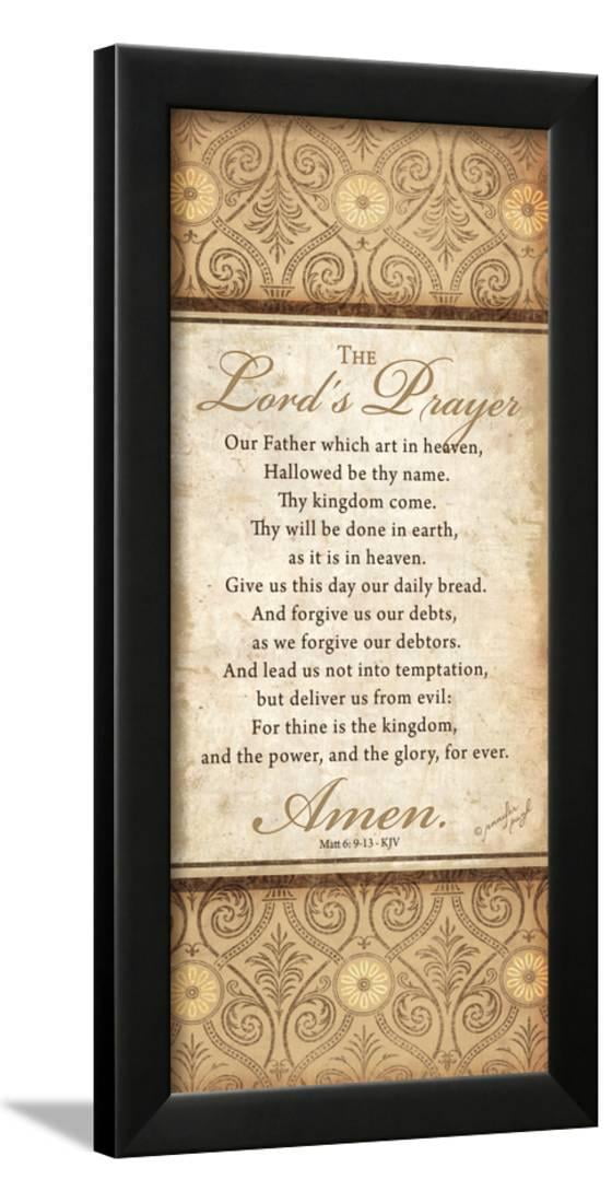 The Lord S Prayer Framed Print Wall Art By Jennifer Pugh Walmart Com Walmart Com