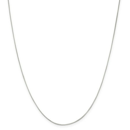 Link Square Necklace - .925 Sterling Silver 0.70MM Square Snake Link Chain Necklace , 20