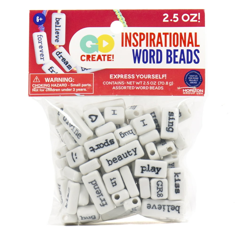 Go Create 2.5 oz. Word Beads, 1 Each