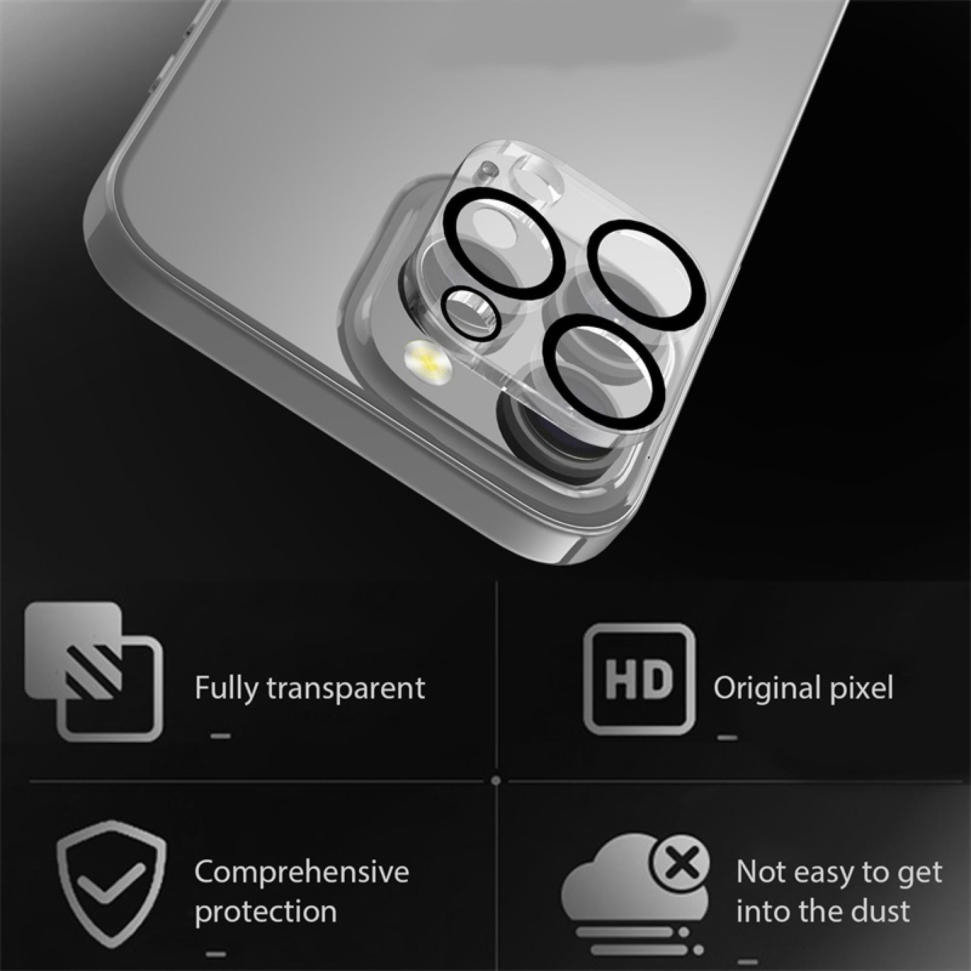 4 Packs Bundle for iPhone 16 Pro Screen Protector 3-Pack + Camera Lens Protector – 2.5D Tempered Glass Combo, Clear