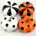 thumbnail image 4 of Decoración de calabazas de 6 uds, relleno de cesta, calabazas de de otoño para fiesta de Halloween adorno de decoración de mesa de Acción de Macarena calabaza de simulación, 4 of 4