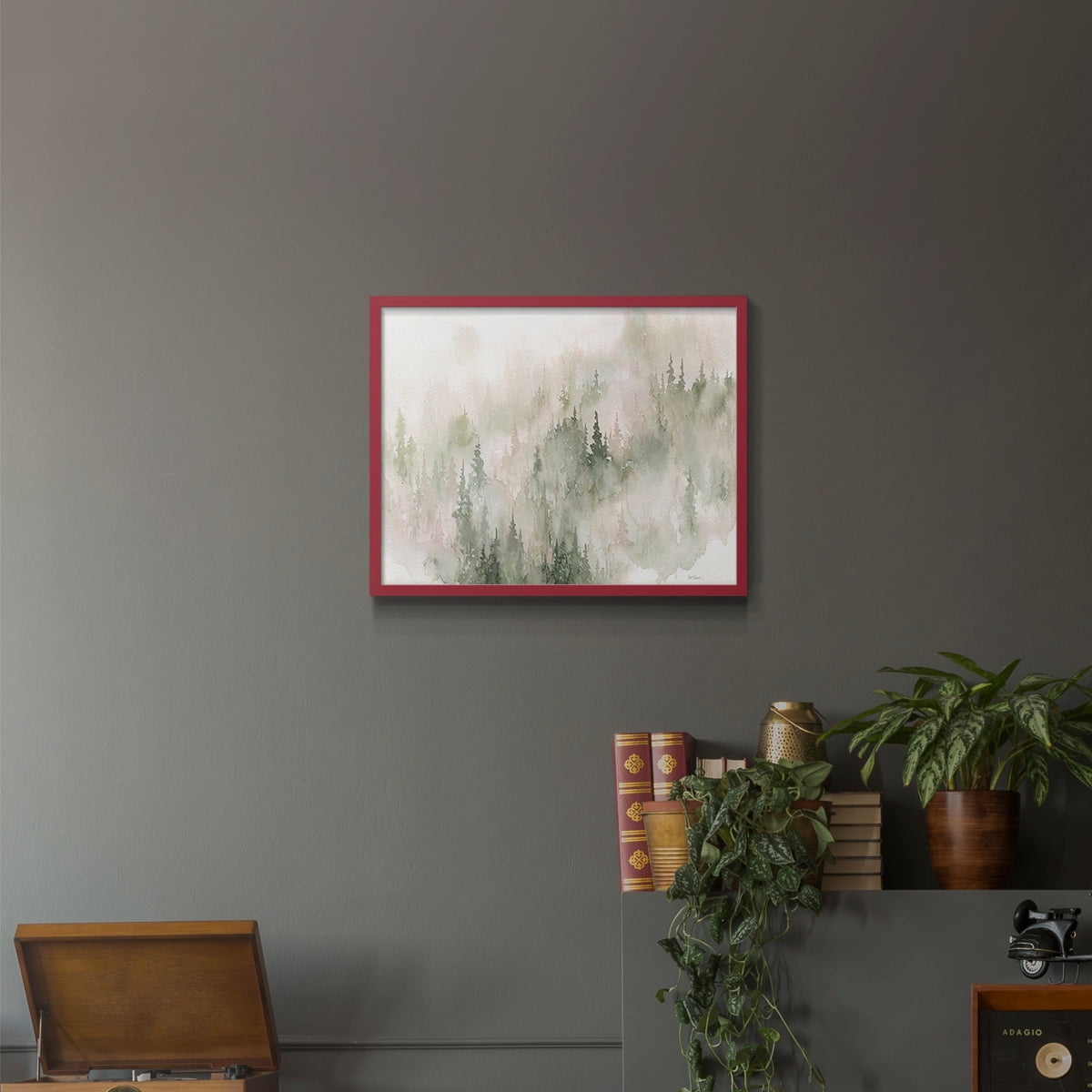 Misty Mountain Sides by Carol Robinson - Restickable Framed Giclée Print