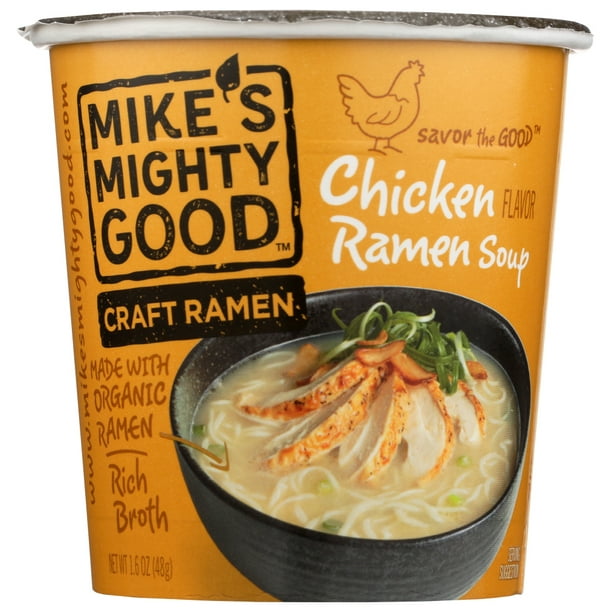 (6 Pack) Mikes Mighty Good Ramen Soup Chicken, 1.6 Oz - Walmart.com
