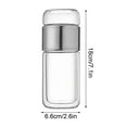 thumbnail image 2 of Double Wall Insulated Tea Infuser Bottle, Glass Tea Brewing Cup with 304 Stainless Steel Filter, Leak-Proof Portable Travel Mug for Hot & Cold Drinks, 2 of 2
